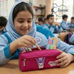 جامدادی سه زیپ مکعبی کرومی | جامدادی فانتزی دخترانه - Image 2